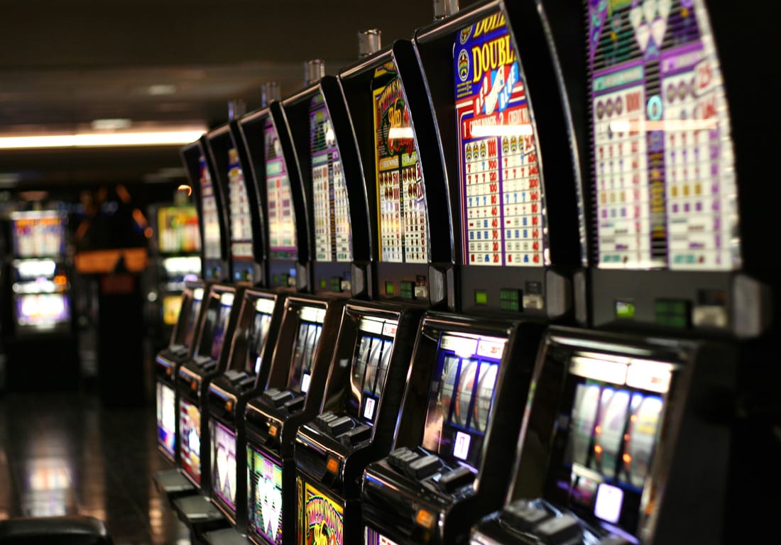 Slot machines in a Las Vegas casino.